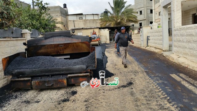  كفرقاسم : تعبيد وتزفيت حي ال بشير بعد مرور 35 عاما وسكان الحي .. شكرا  لابن بدير عادل بدير 